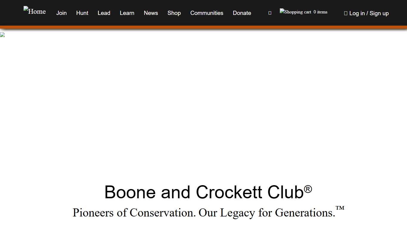 Home Page Boone and Crockett Club
